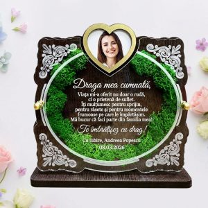Trofeu cu licheni Personalizat – Special pentru Cumnata