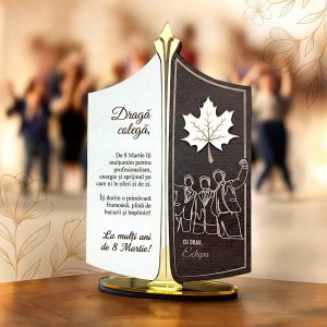 Trofeu personalizat – Cadou 8 Martie pentru Colega