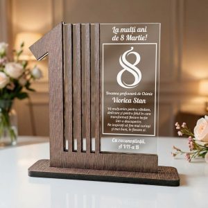 Trofeu personalizat – 8 Martie Pentru Doamna Profesoara Chimie