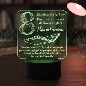 Lampa Led Personalizata – Pentru Doamna Profesora de Limba Engleza
