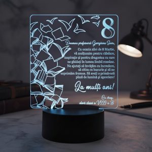 Lampa Led Personalizata – Cadou 8 Martie Pentru Doamna Profesoara