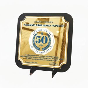 Placheta Aniversara Personalizata Pentru Pensionare profesor