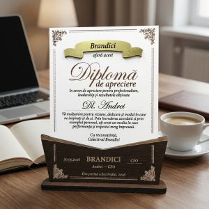 Trofeu Personalizat – Diploma De Apreciere pentru sef