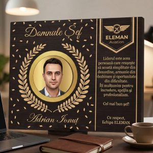 Placheta Personalizata Domnule Sef Cu Fotografie