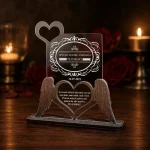 Cadou personalizat Trofeu – Aripi de iubire – Mesaj