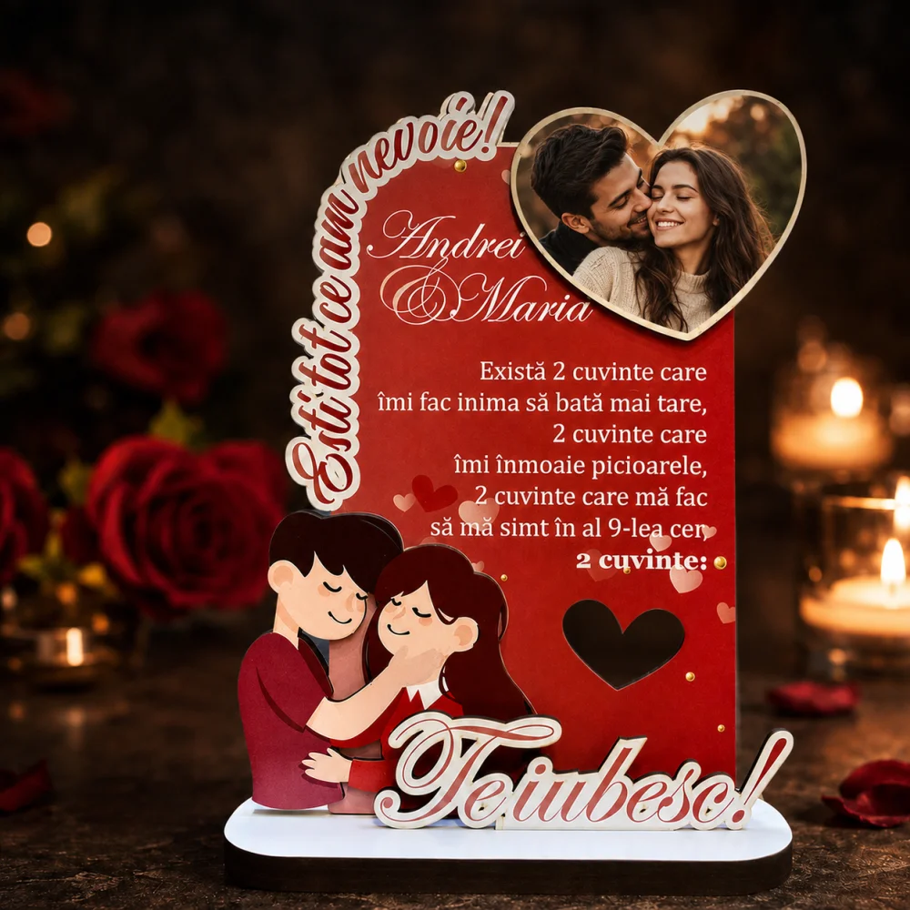 Trofeu Personalizat Printat- Esti tot ce am nevoie