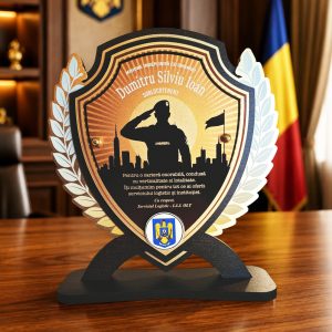 Trofeu Jandarmerie personalizat pentru Sublocotenent