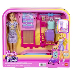 BARBIE FAMILY AND FRIENDS SET BAGAJE LA AEROPORT