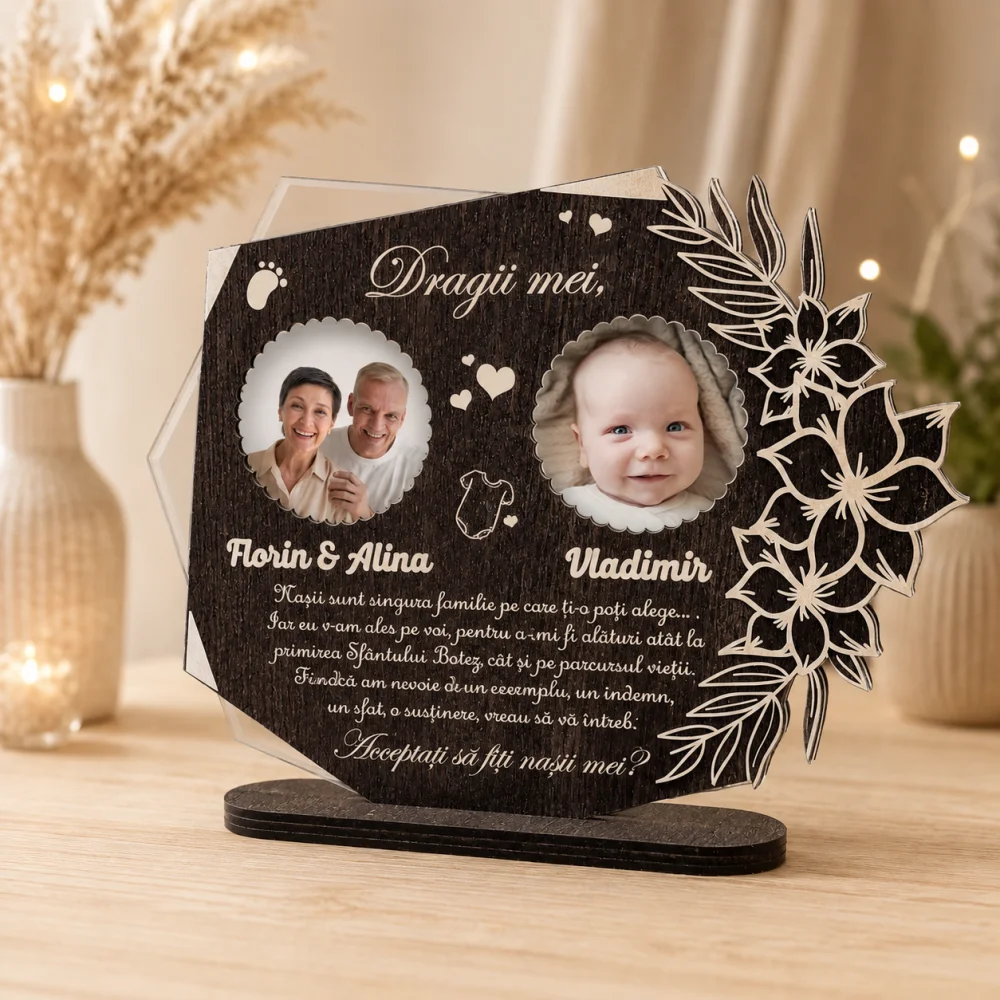 Cadou personalizat – Trofeu pentru cerere Botez