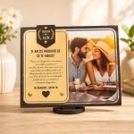 Placheta personalizata gold – Te iubesc
