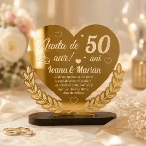 Cadou pentru Nunta de aur 50 ani + cutie