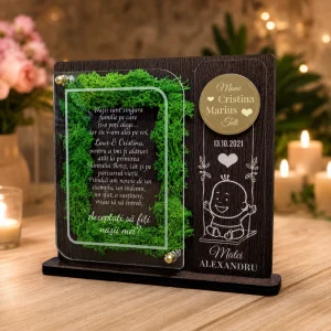 Trofeu personalizat licheni – Cerere de nasi botez