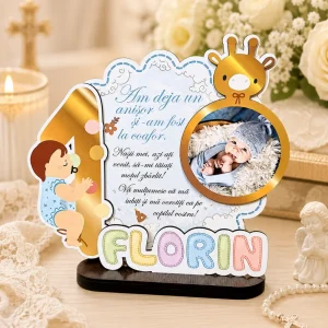 Trofeu personalizat printat - Multumire taiere mot (baietel)