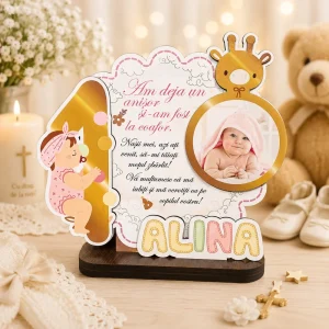 Trofeu personalizat printat – Multumire taiere mot (fetita)