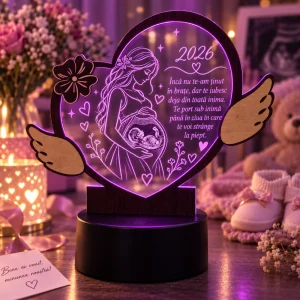 Lampă LED personalizată pentru viitoarea mămică