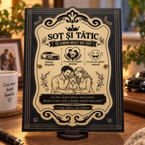 Plachetă personalizată pentru soț și tătic
