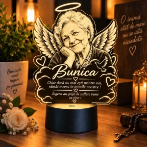 Lampa LED memoriala cu poza pentru bunica