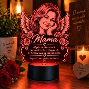 Lampă LED comemorativă pentru mama cu fotografie
