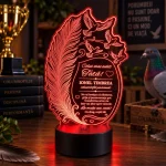 Lampă LED personalizată pentru tată columbofil