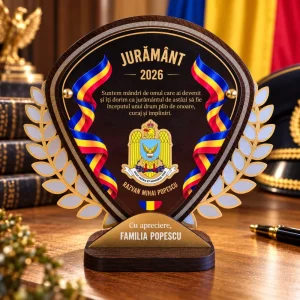 Trofeu personalizat jurământ Forțele Aeriene Aurel Vlaicu