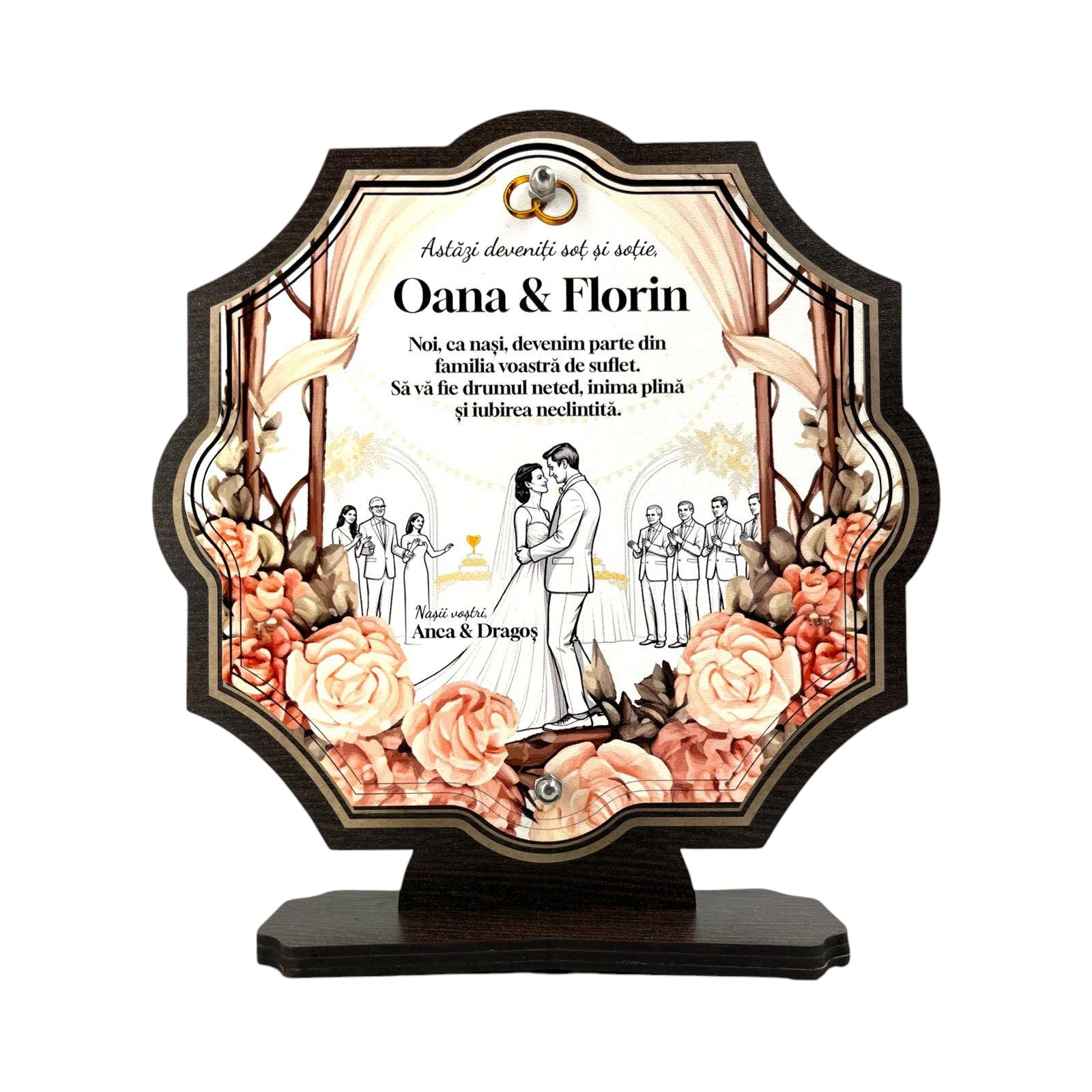 Trofeu Personalizat – Mesaj din partea Nasilor pentru Miri