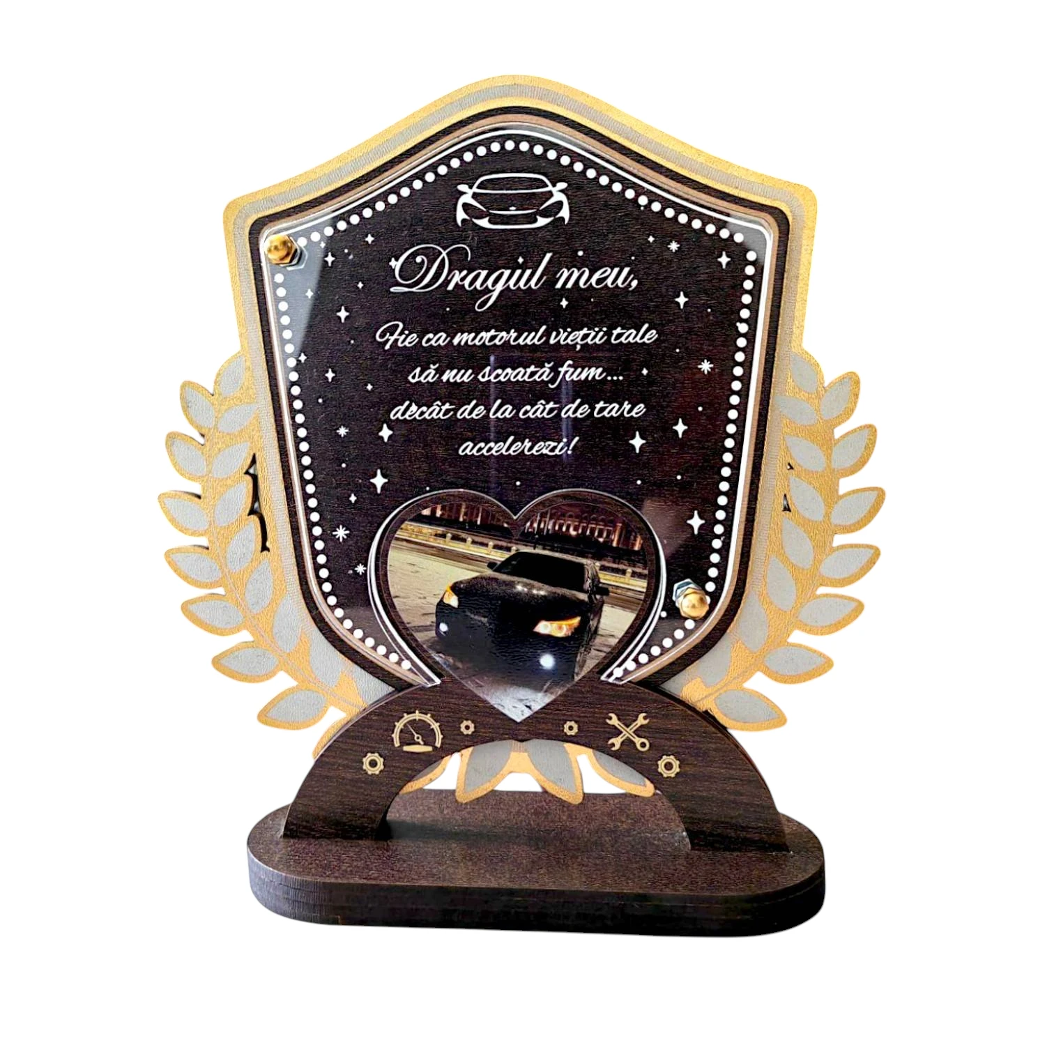 Trofeu personalizat – pasionat de masina