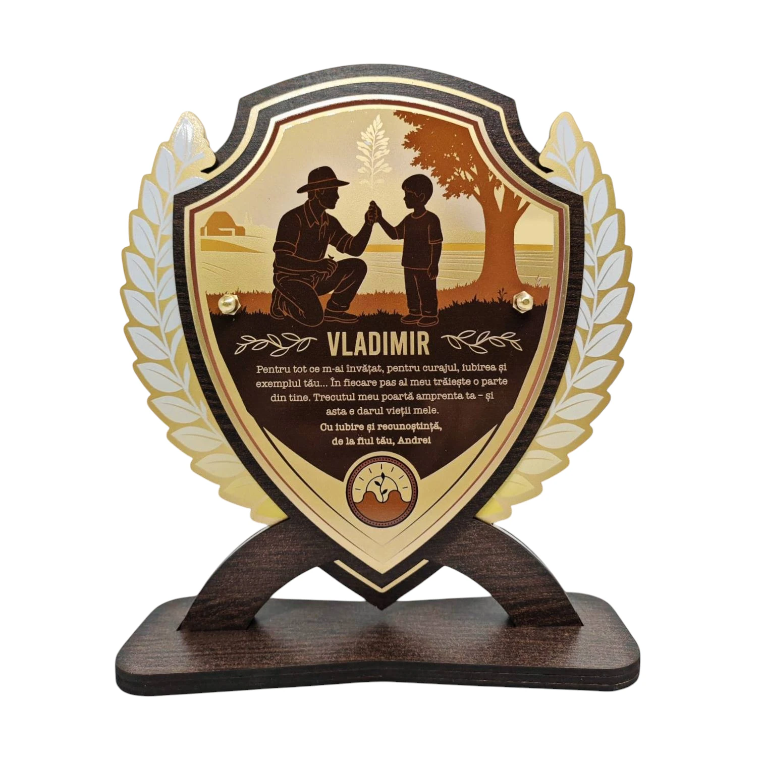 Trofeu personalizat – Amintiri cu tata