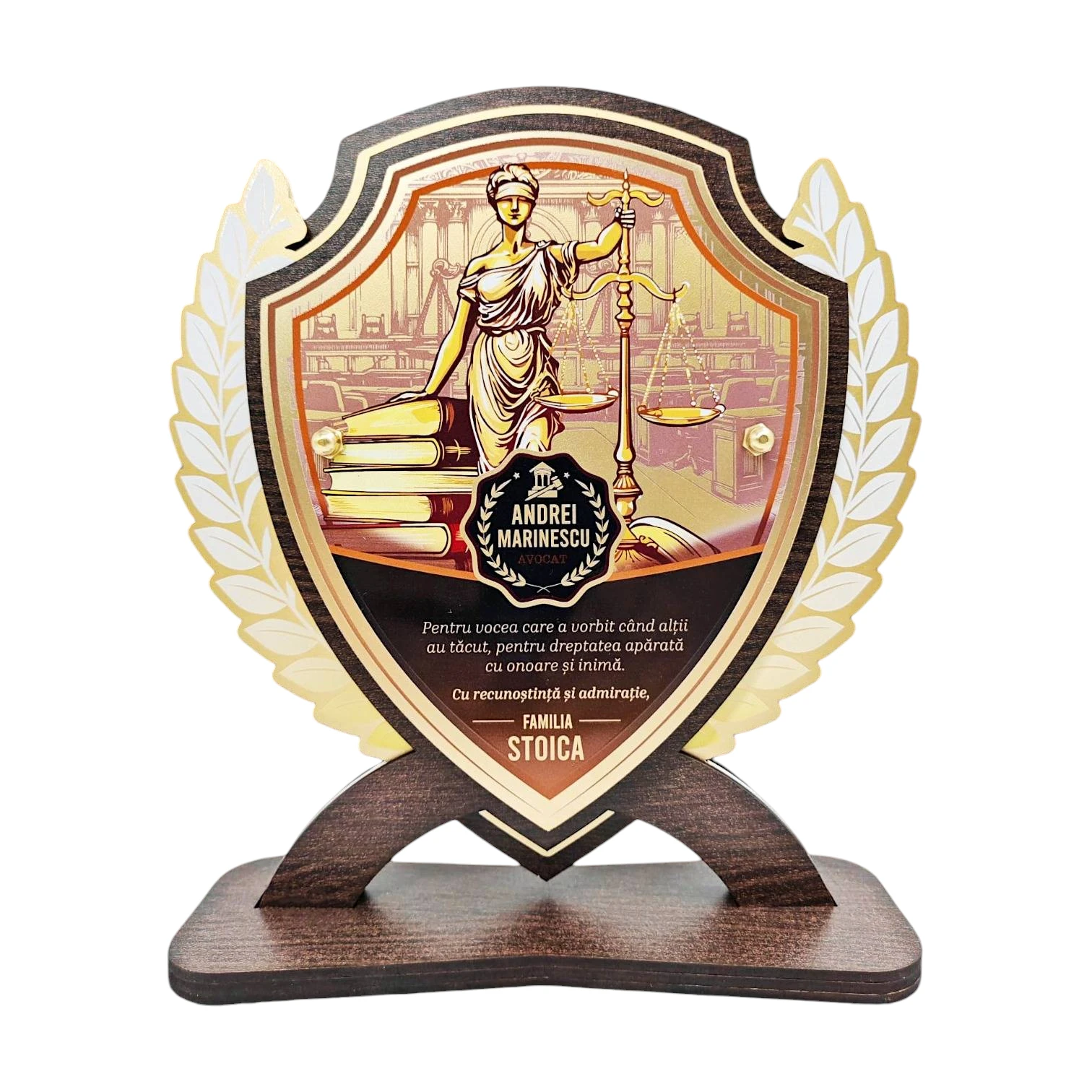 Trofeu personalizat – Special pentru avocat