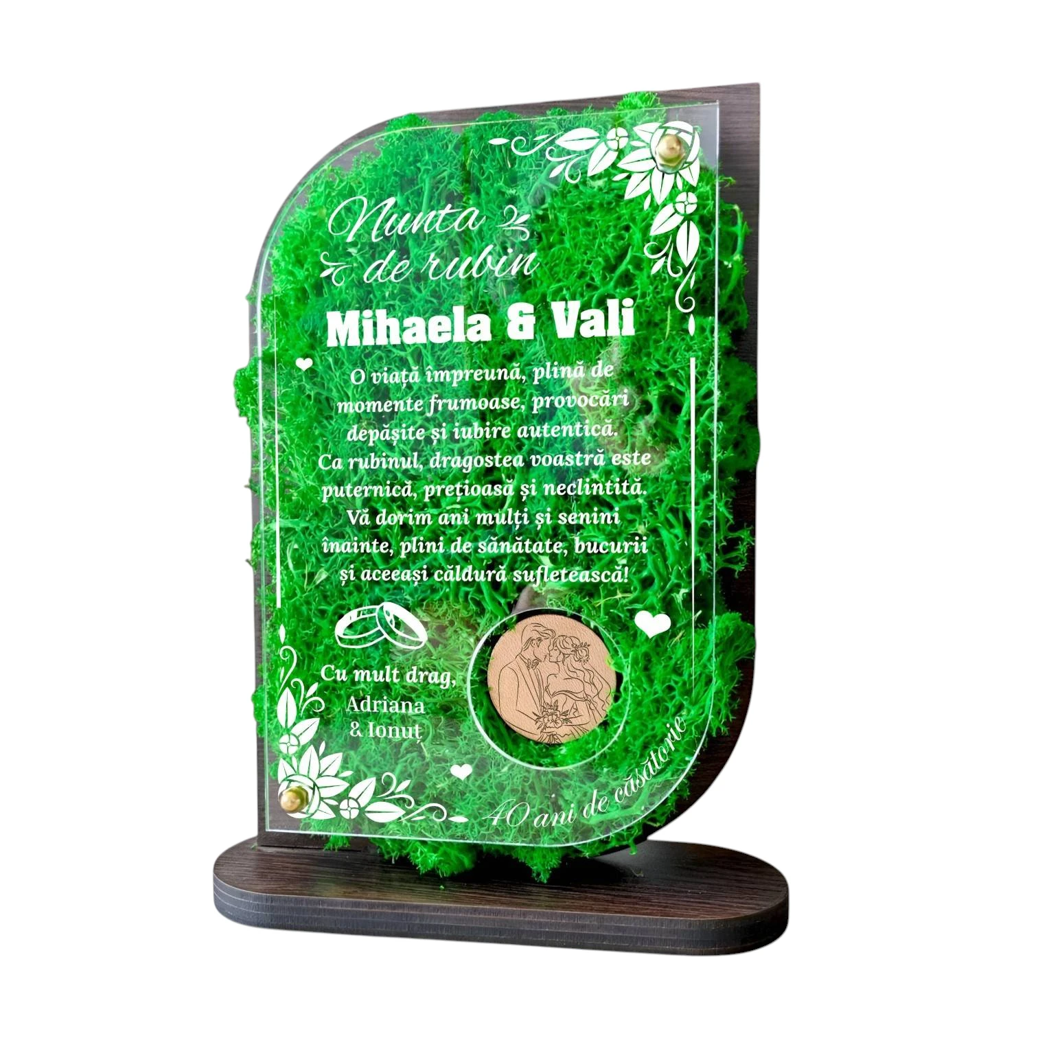 Trofeu Personalizat cu Licheni – Nunta de Rubin