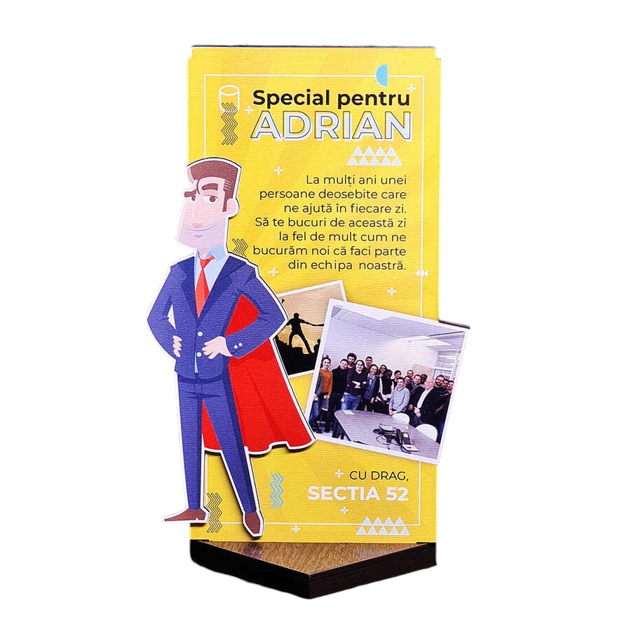 Trofeu personalizat printat – Pentru sef