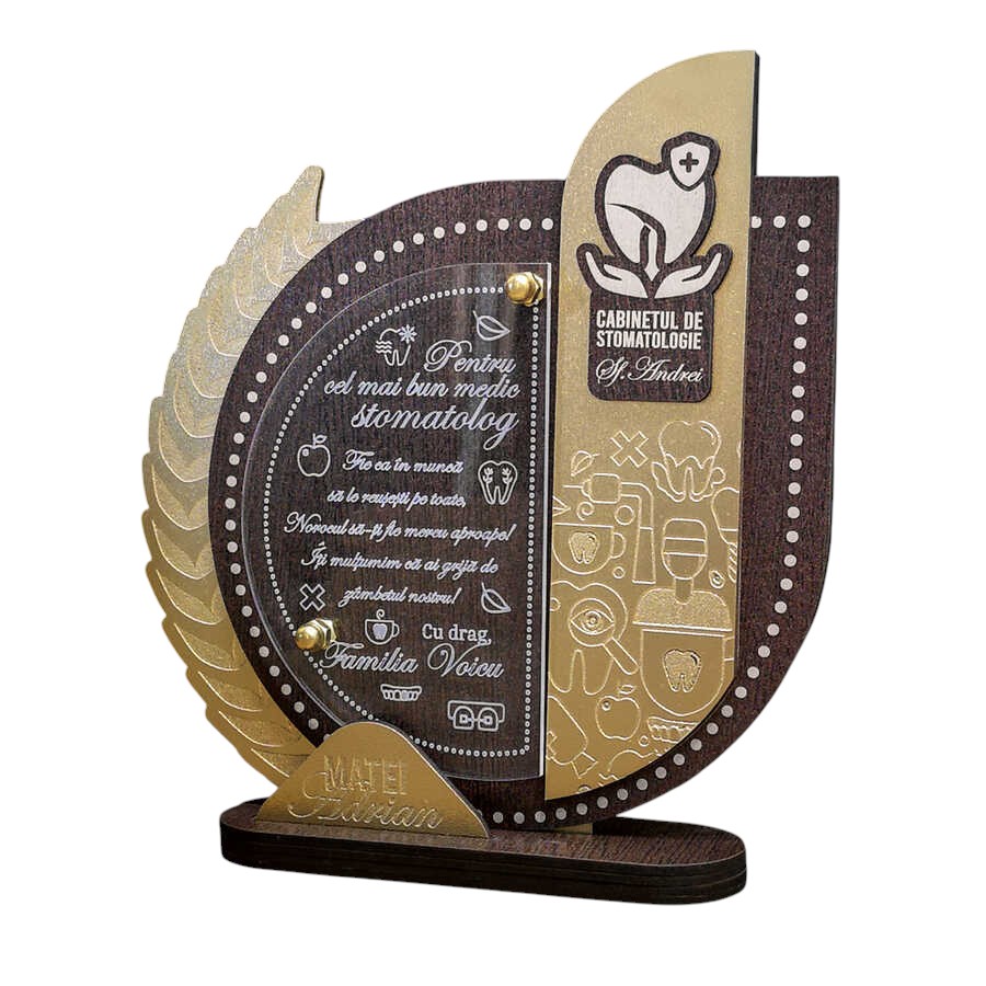Trofeu Personalizat – Cadou pentru Stomatolog