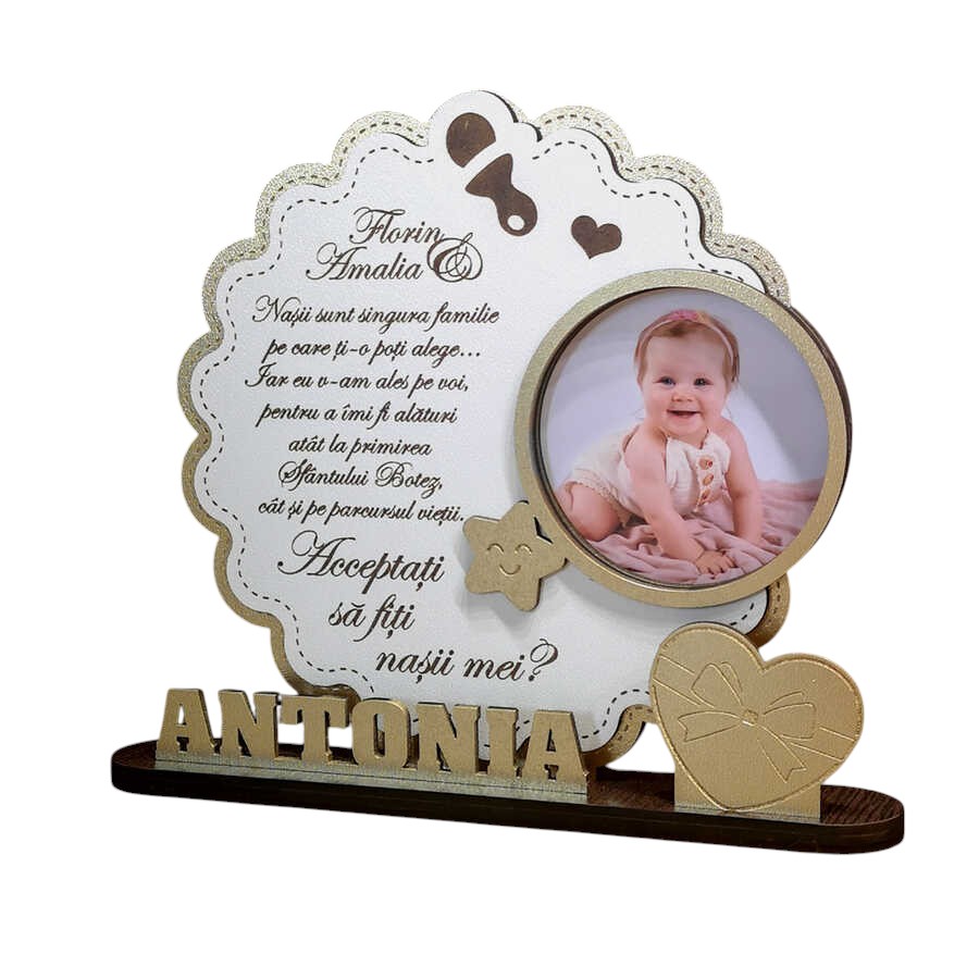 Cadou Personalizat – Trofeu cerere nasi botez