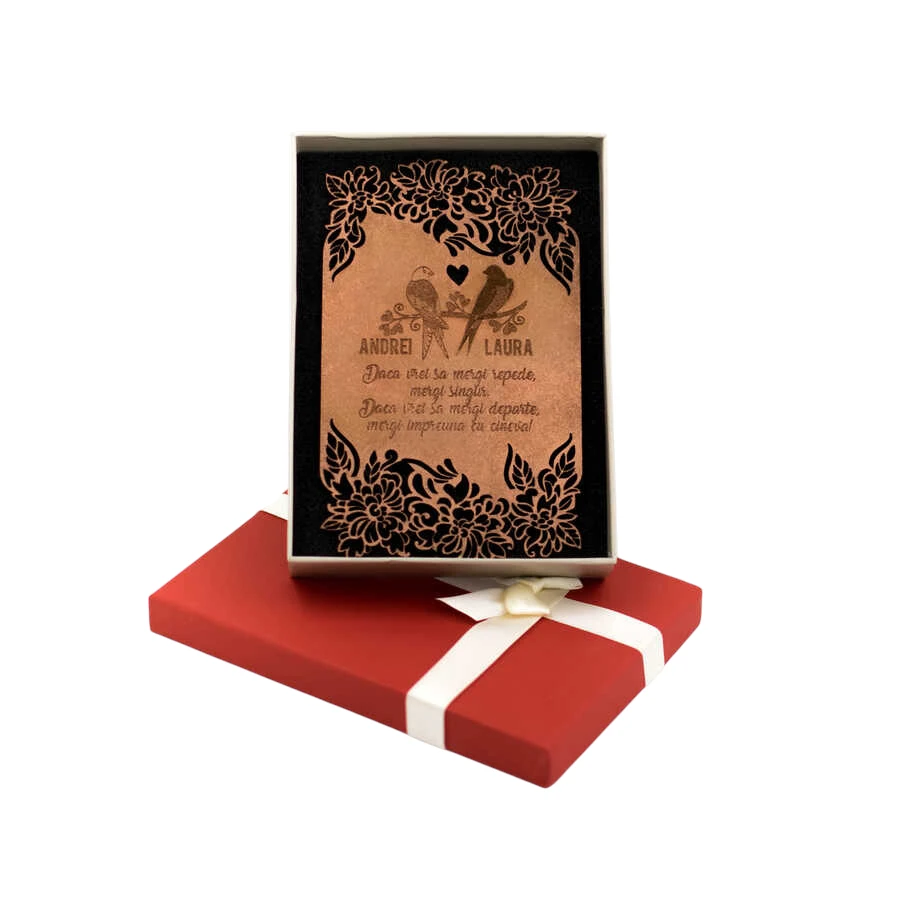 Felicitare din lemn personalizata – Impreuna