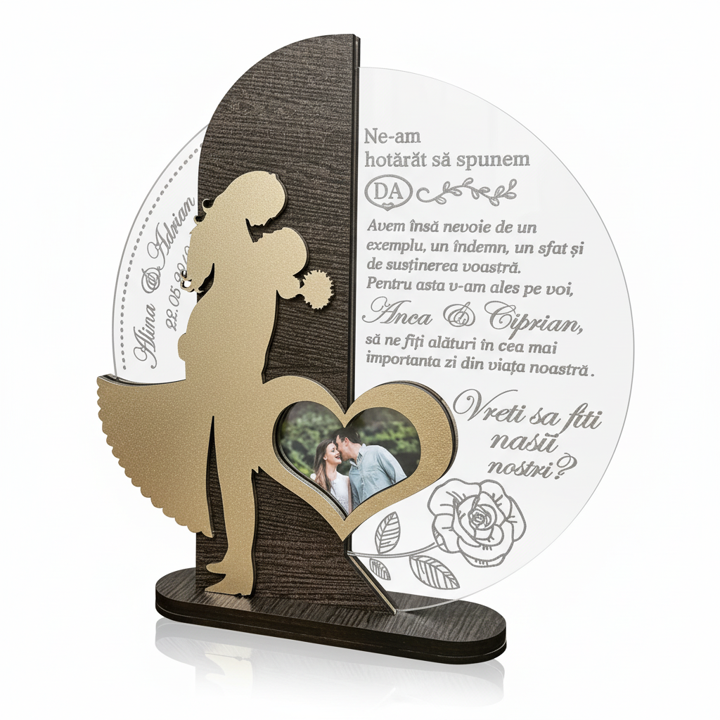 Cadou personalizat Trofeu – Vreti sa fiti nasii nostri? Gold