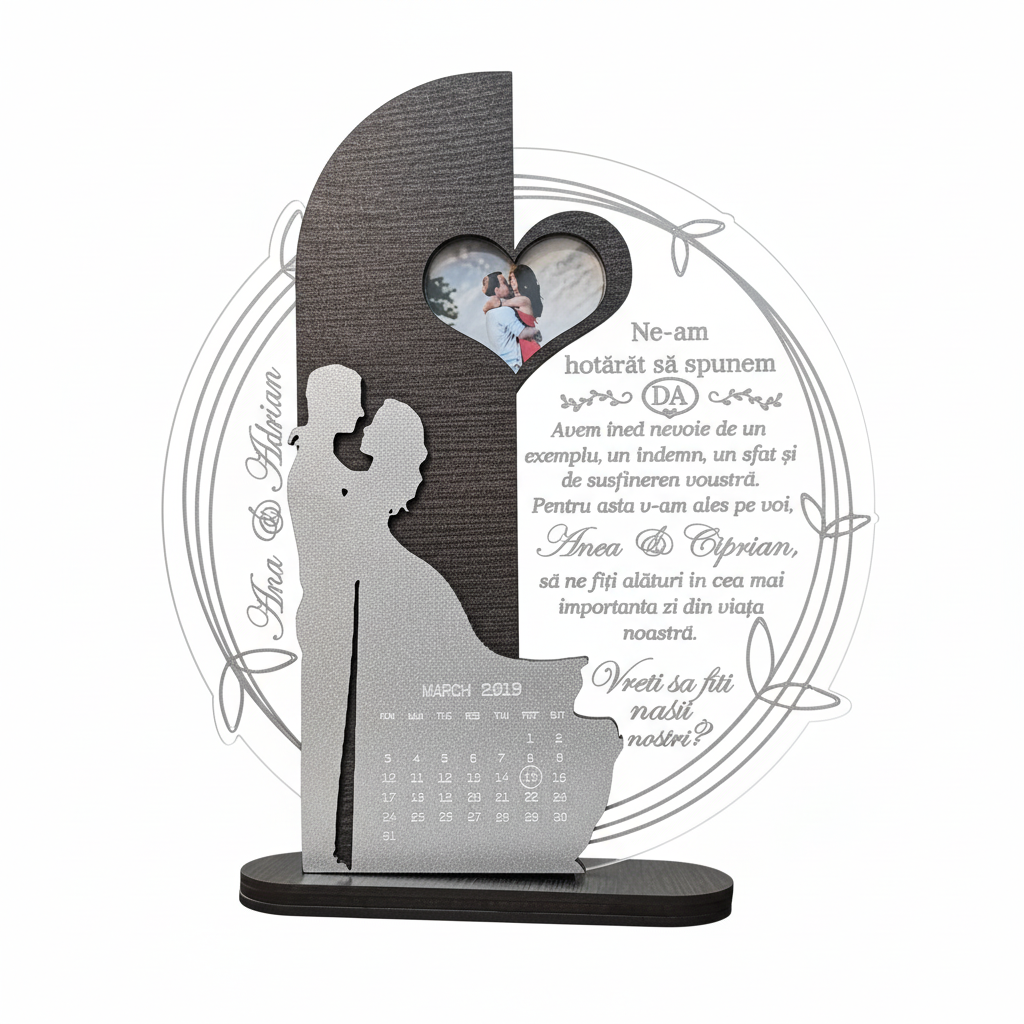 Cadou personalizat Trofeu – Vreti sa fiti nasii nostri? Argintie