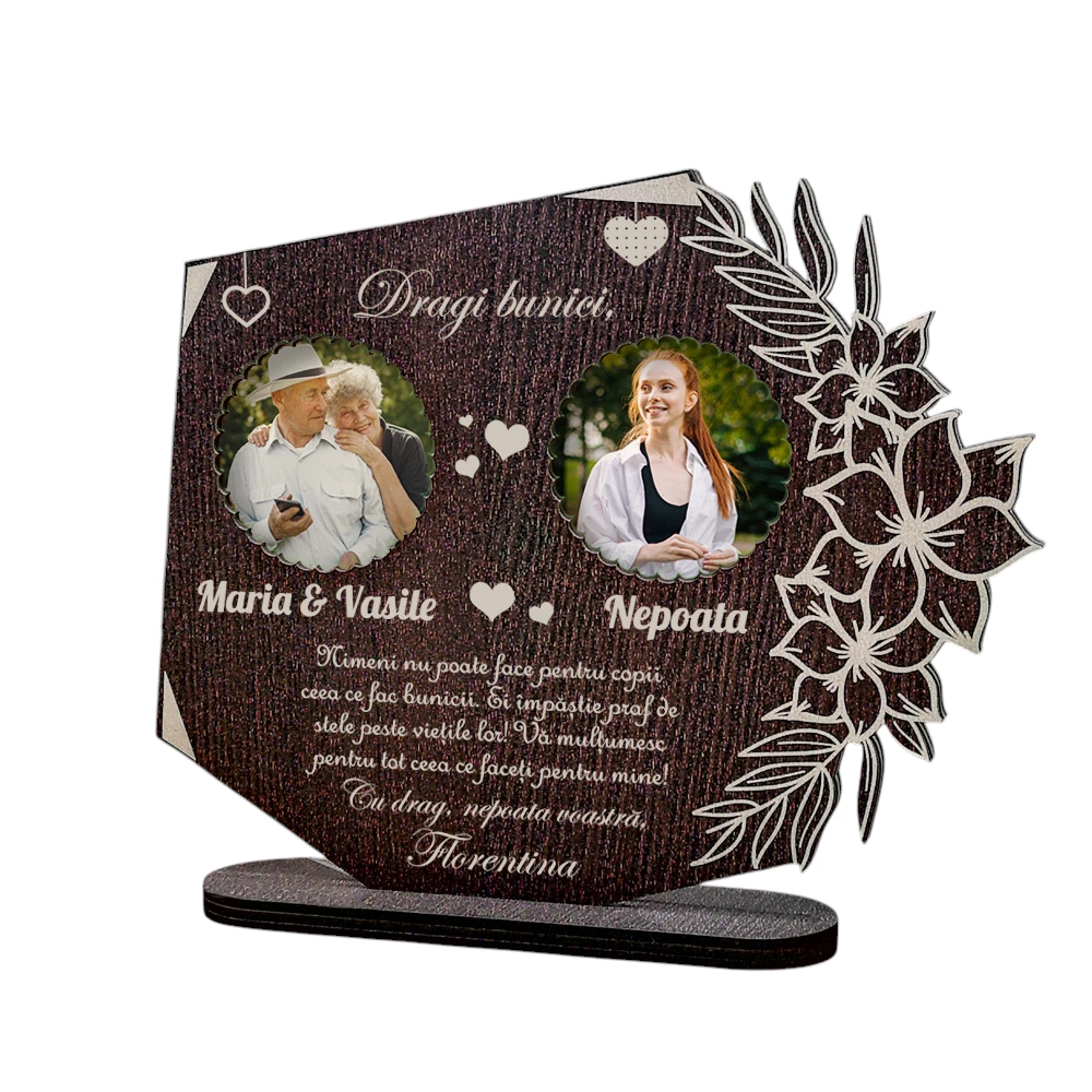 Trofeu Personalizat – Cadou pentru bunici - Fundal Alb