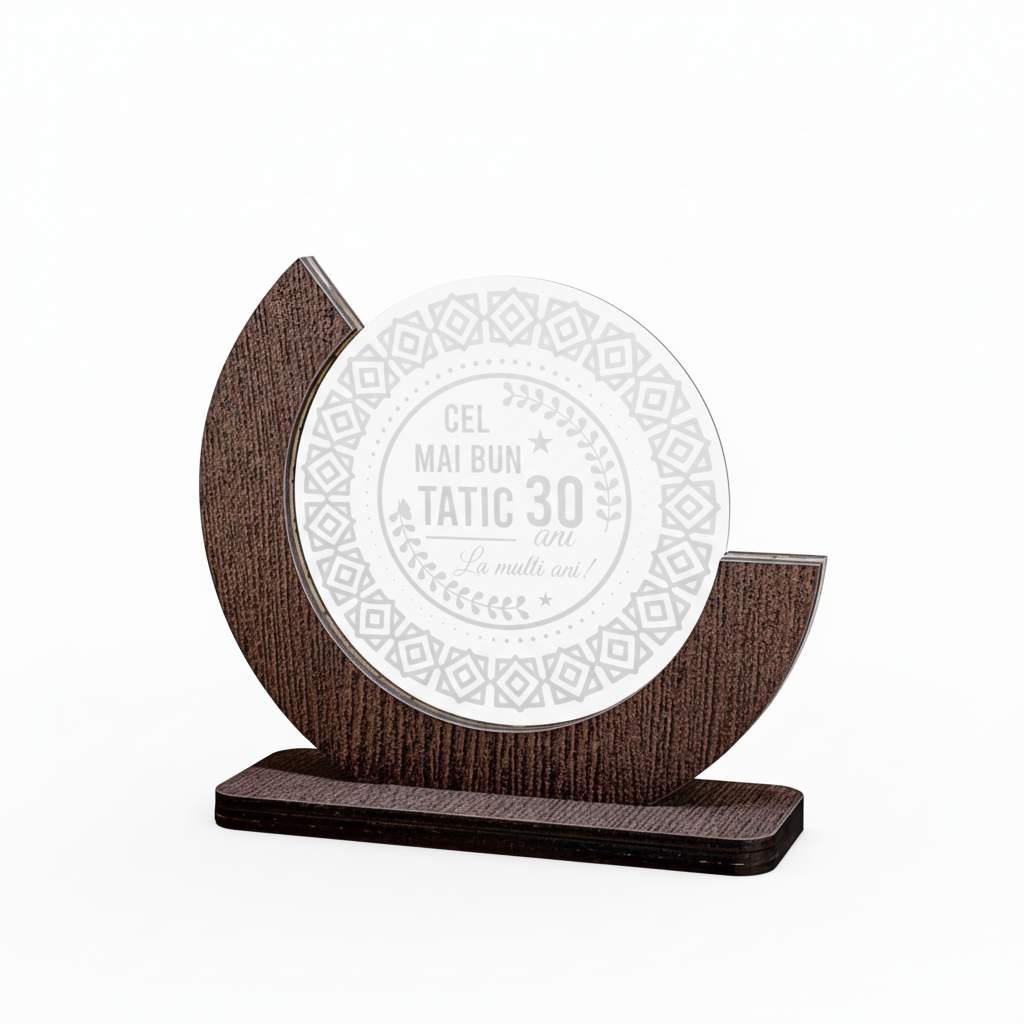 Cadou personalizat Trofeu – Cel mai bun tatic - Fundal Alb