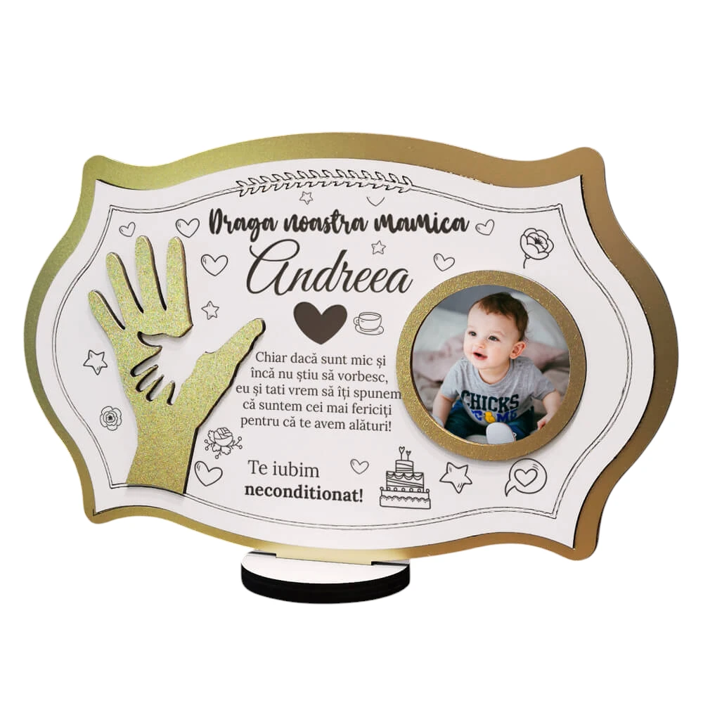 Rama foto personalizata – Special pentru mamica - Fundal Alb