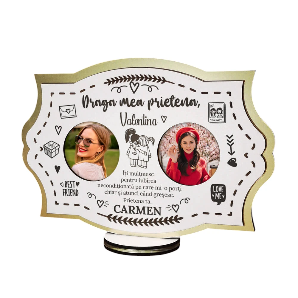 Rama foto personalizata – Cadou pentru prietena