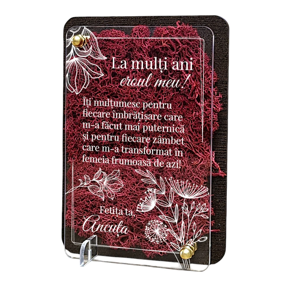 Felicitare cu licheni – Special pentru tata