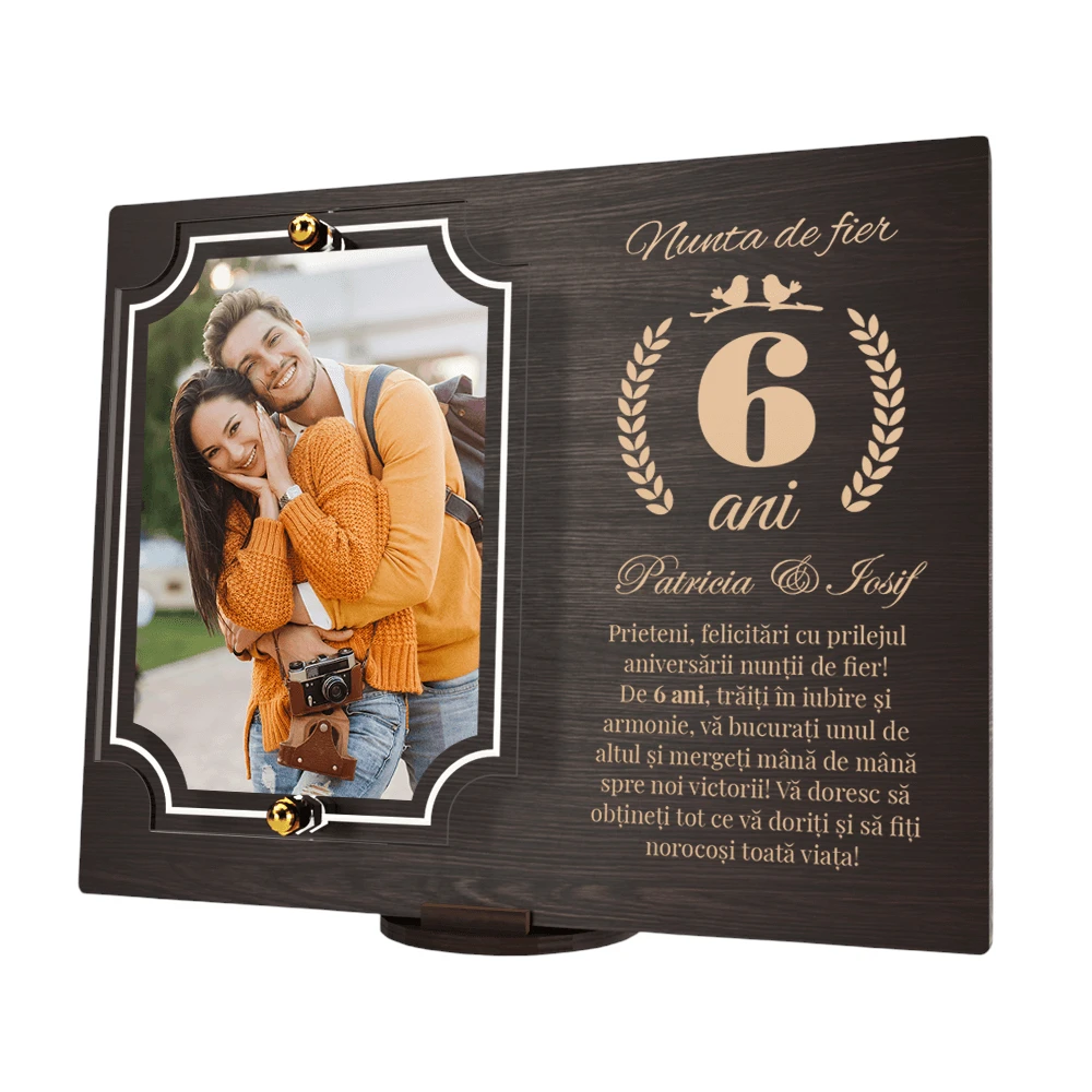 Placheta personalizata aniversare 6 ani – Nunta de fier