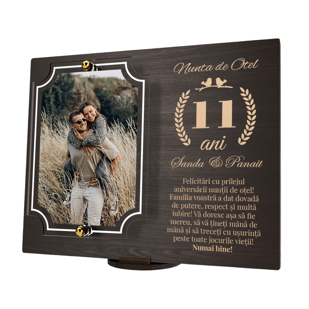 Placheta personalizata aniversare 11 ani – Nunta de otel