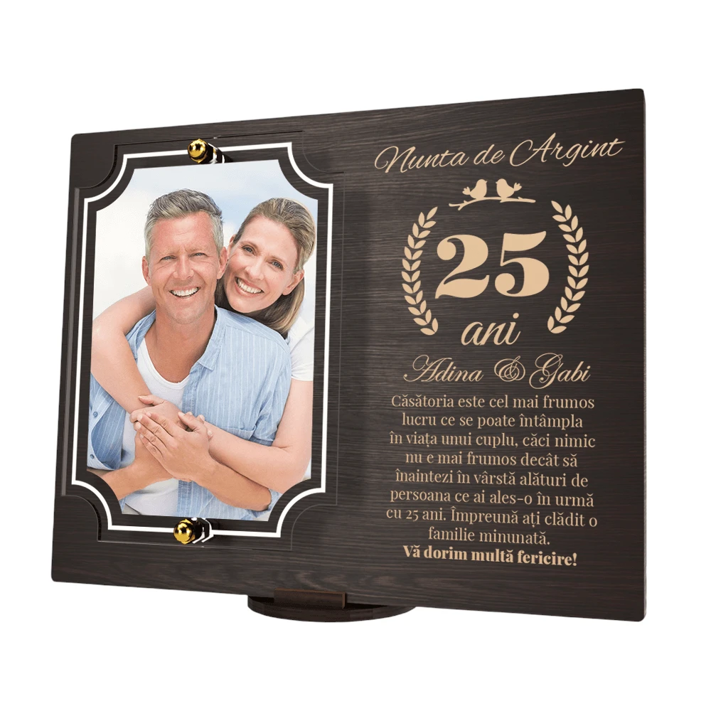 Placheta personalizata aniversare 25 ani – Nunta de argint