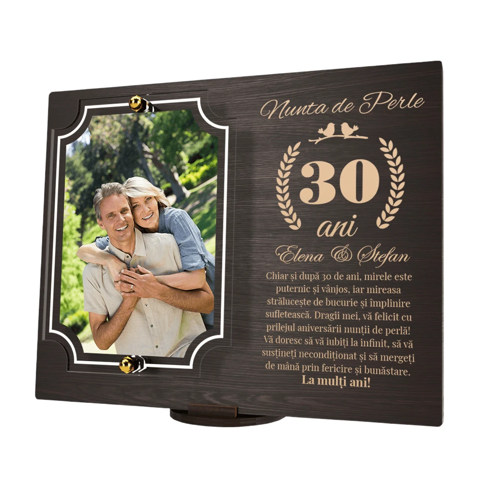 Placheta personalizata aniversare 30 ani – Nunta de perle