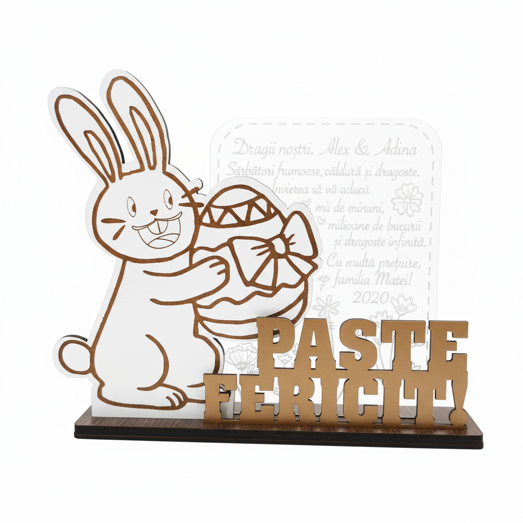 Trofeu personalizat – Paste fericit!