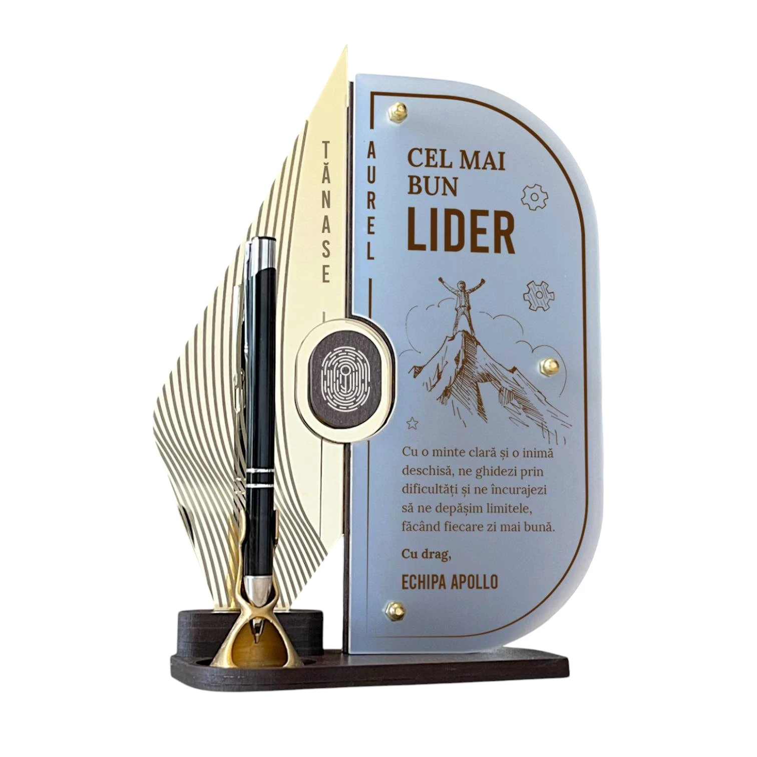 Trofeu personalizat cu pix – Special pentru lider