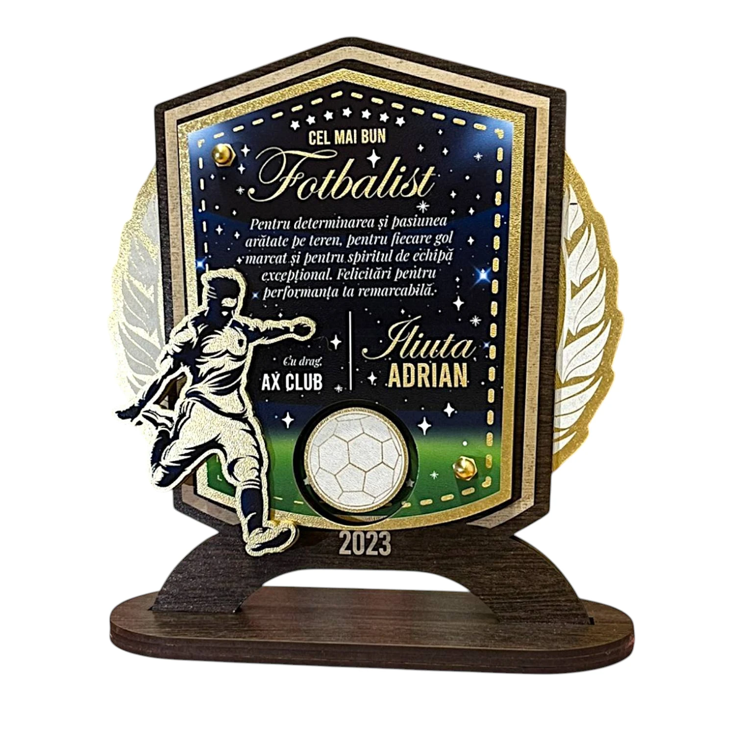Trofeu personalizat – Cel mai bun Fotbalist