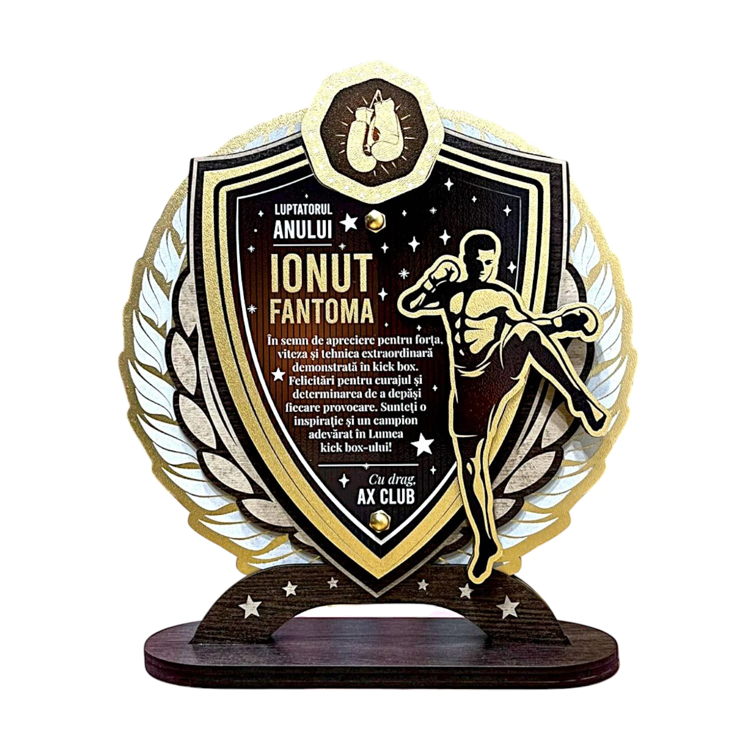 Trofeu personalizat – Luptătorul anului