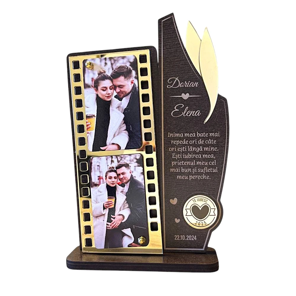 Trofeu personalizat – Esti iubirea mea - Fundal Alb