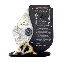 Trofeu personalizat 14 ani – Nunta de fildes – Manute